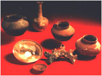 Selection of pottery vessels from the Roman villa later phase