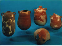Selection of pottery vessels from the Roman villa later phase