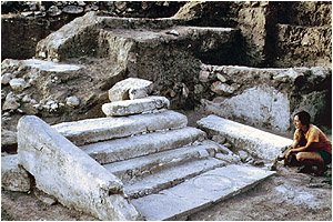 Fig. 6. The 'Acropolis Temple': the staircase leading to the cella