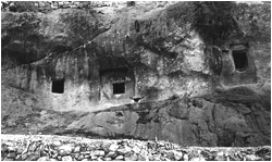 Fig. 2. Openings of rock-cut 'Tombs with a gabled ceiling'